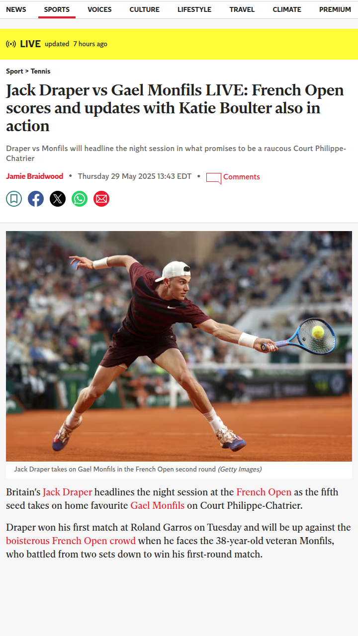 Draper Stuns Monfils in Midnight Epic!