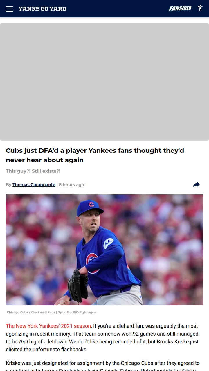 Brooks Kriske DFA’d—2021 Nightmares Return?