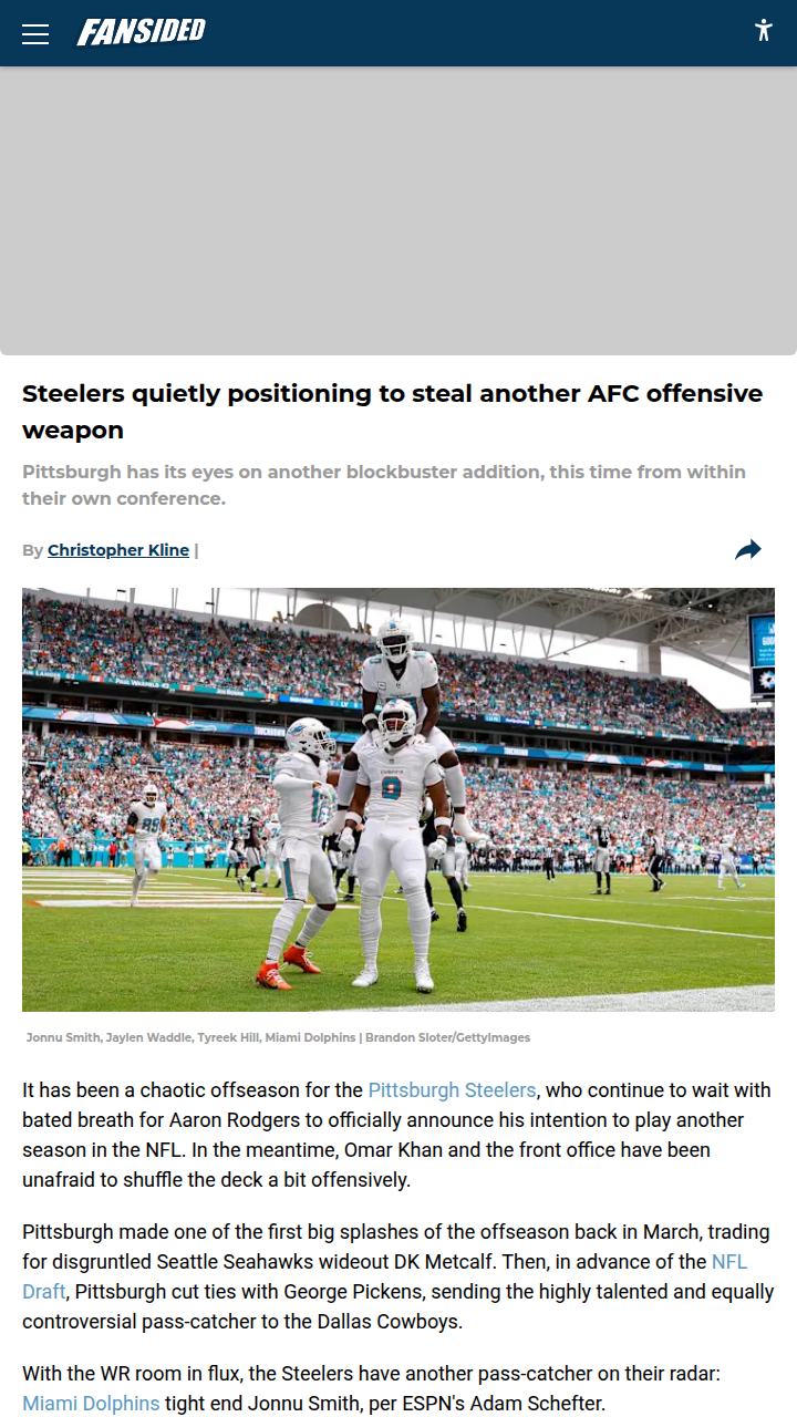 Steelers Eye Jonnu Smith Reunion?