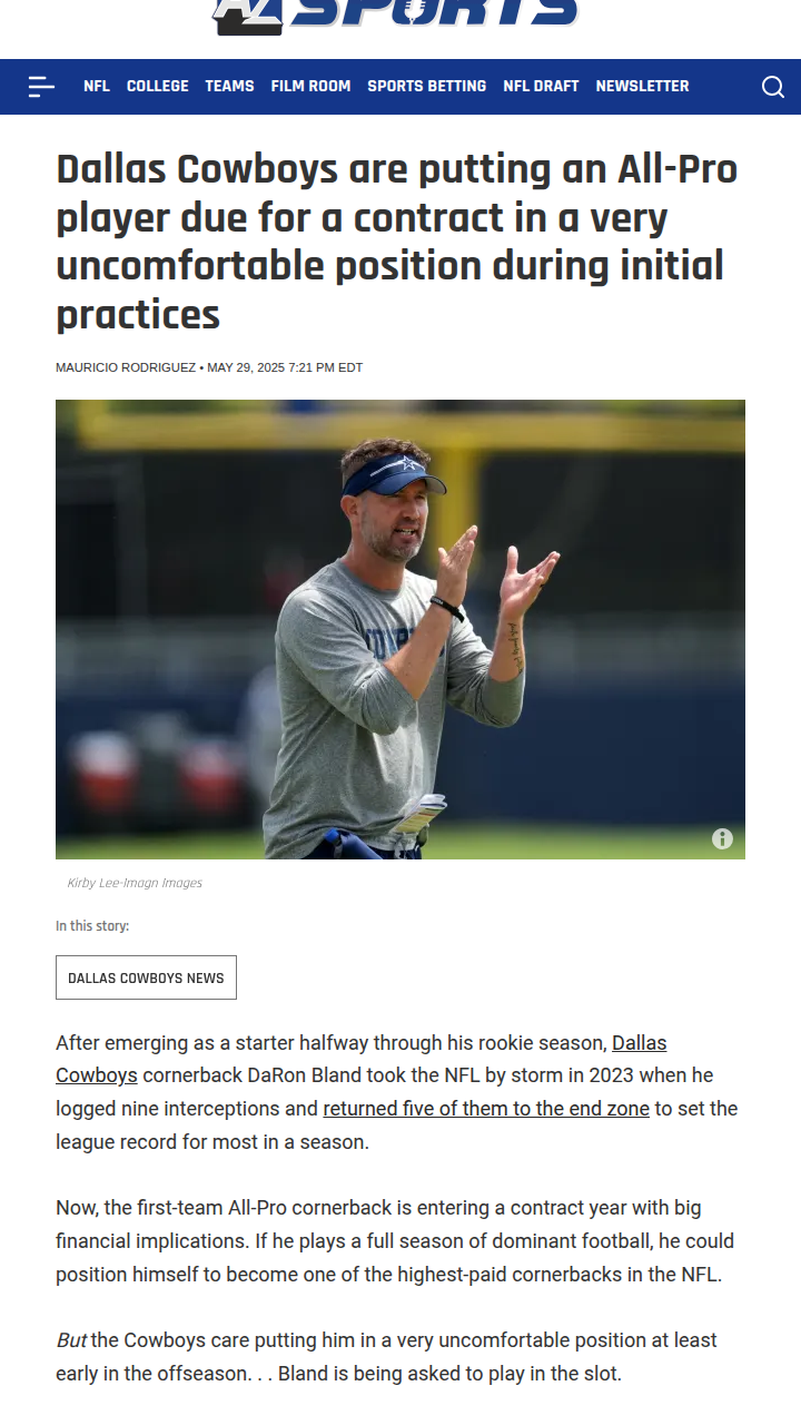 Is Dallas Shortchanging DaRon Bland?