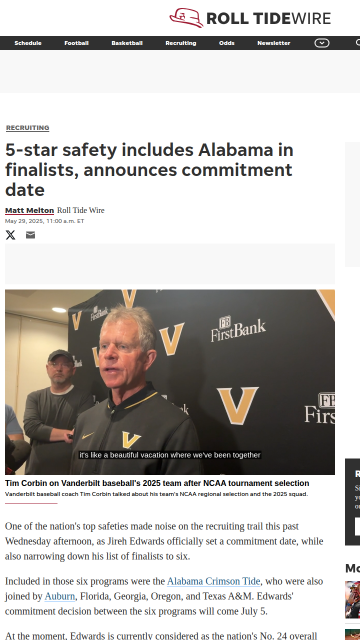 Bama in the Mix for 5-Star Safety!