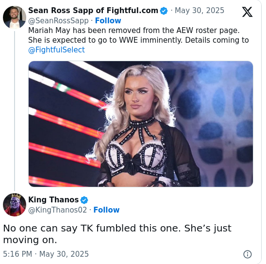 Mariah May Jumps Ship: AEW to WWE!
