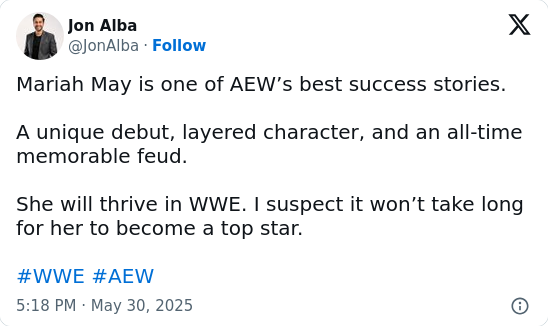 Mariah May Jumps Ship: AEW to WWE!
