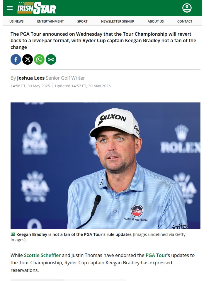 Keegan vs. Monahan: Tour Finale Shake-Up