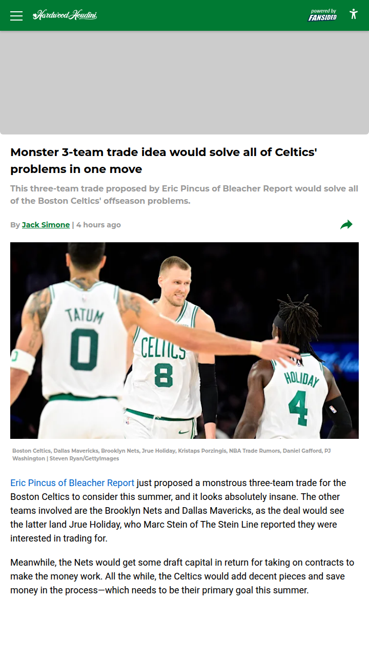 Would This Mega-Trade Fix the Celtics?