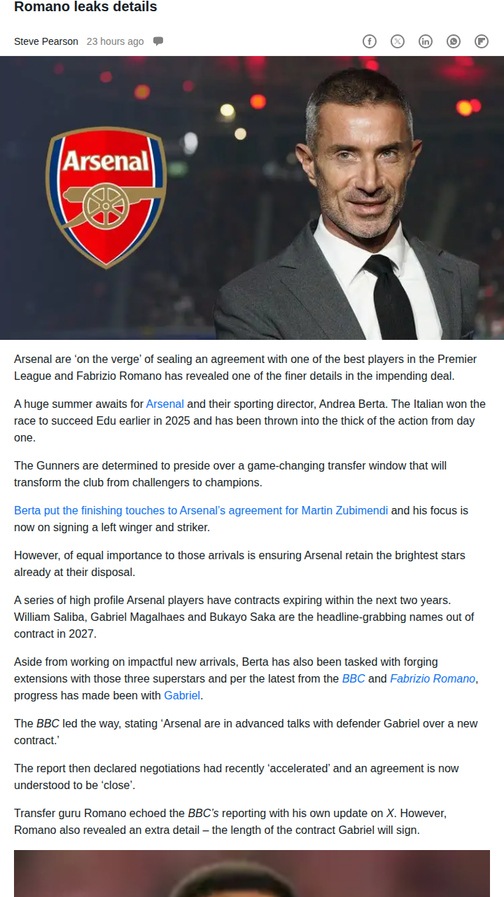 Gabriel’s New Deal: Gunners’ Defensive Edge?