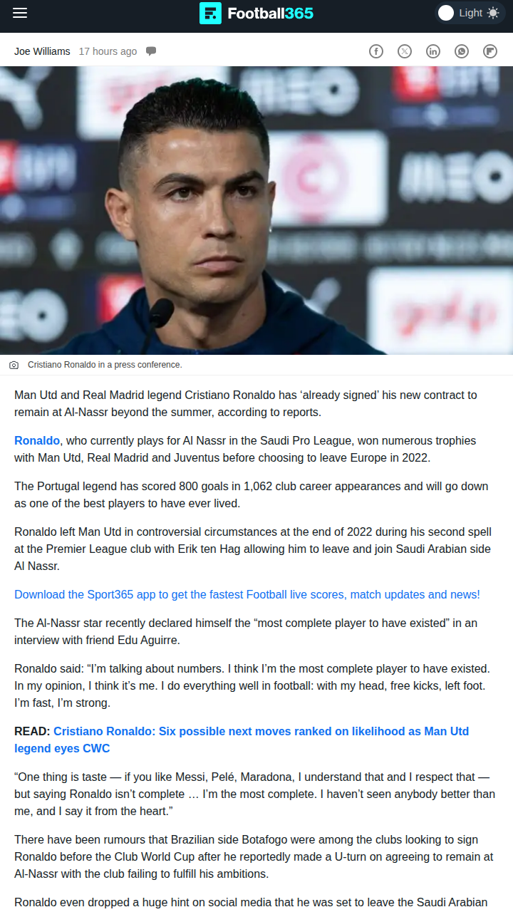CR7 Stays: Al-Nassr Seals the Deal!