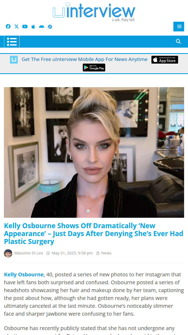 Kelly Osbourne’s Jawline Sparks Debate 😲