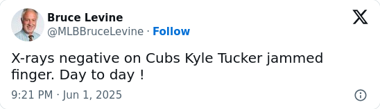 Tucker Injury Scare: Cubs Catch a Break