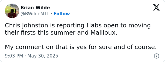 Habs GM Hughes Cooking Up Blockbuster Trade?