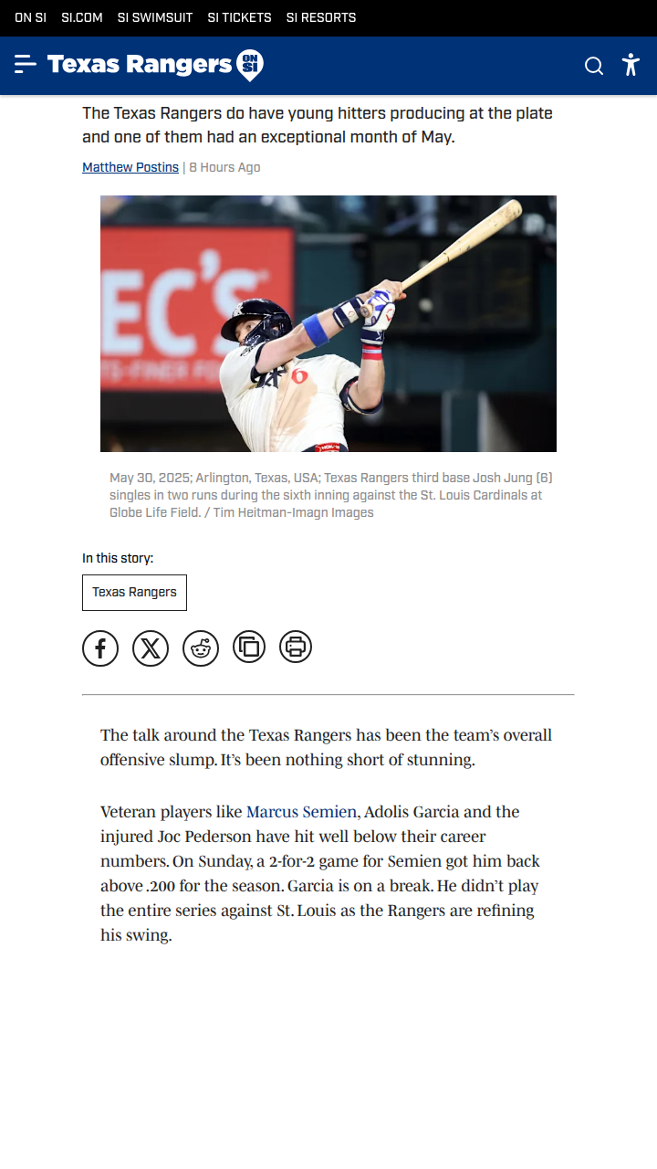 Josh Jung’s May: The Unsung Hero Story