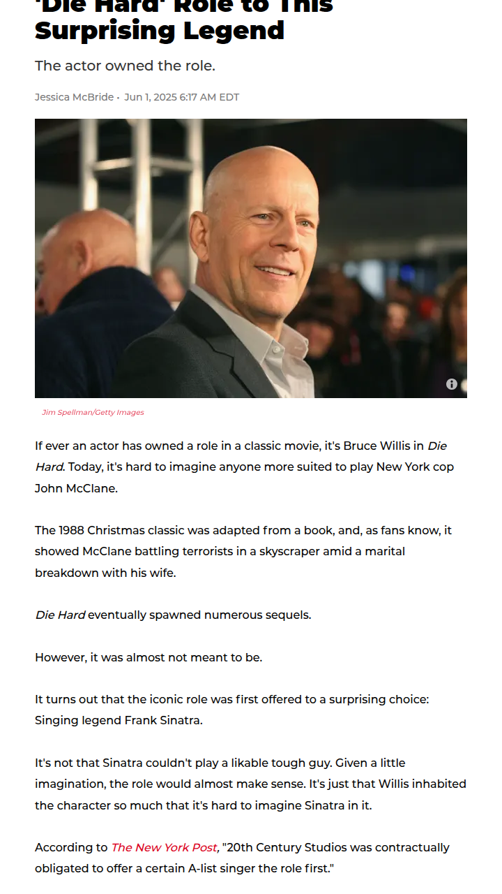 Sinatra as John McClane?! 😲