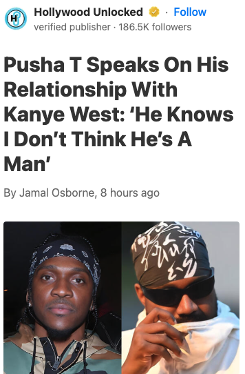 Pusha T Calls Out Kanye’s 'Weakness' 👀