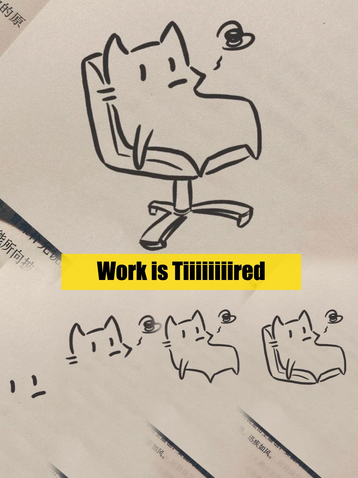 Don't wanna work today so let's do a cat