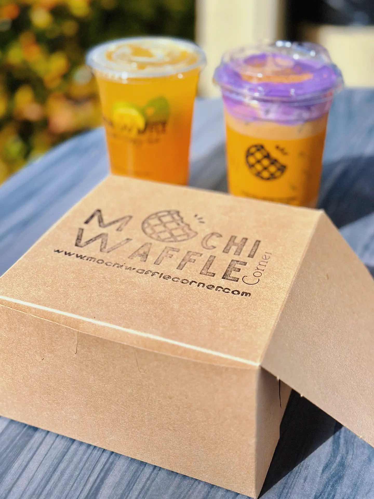 Mochi Waffle - Sticky Rice Waffle & Purple Yam Coffee