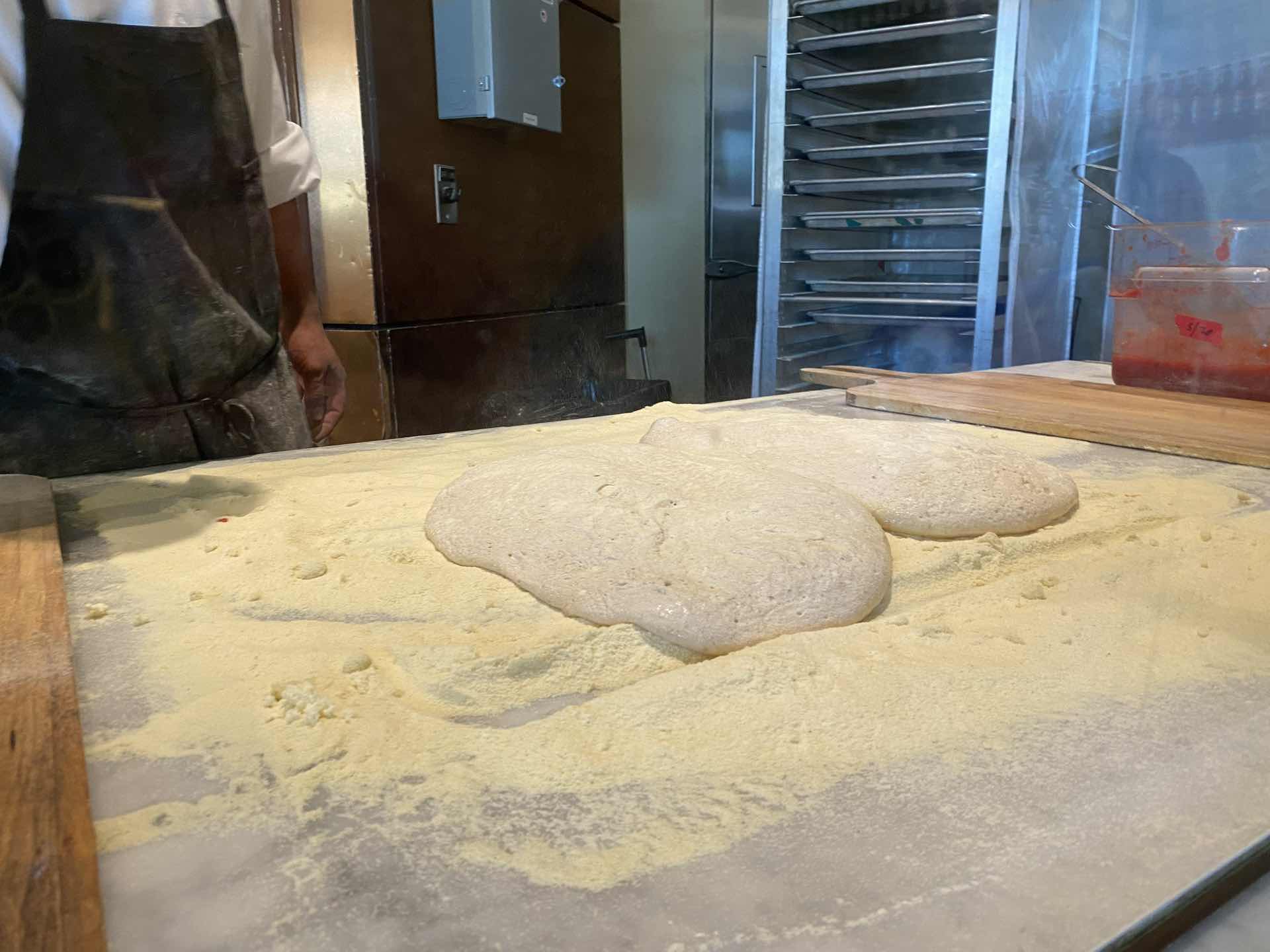 Sliced Italian BURRATA pizza at Bay Area