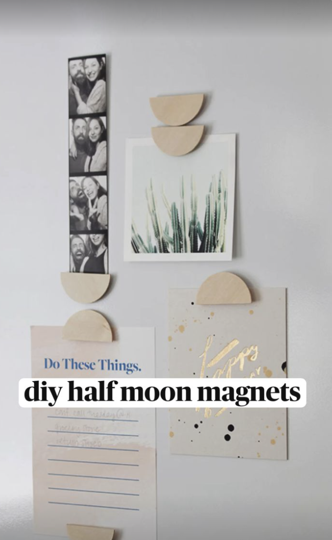 DIY half moon magnets🌙