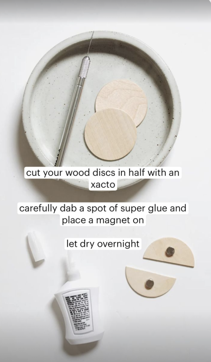 DIY half moon magnets🌙