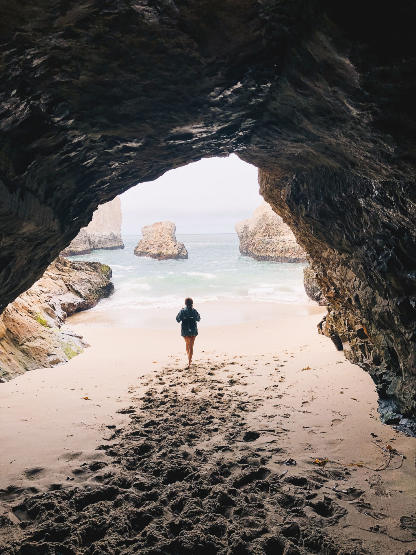 Davenport Beach is a beautiful place to explore tidepools