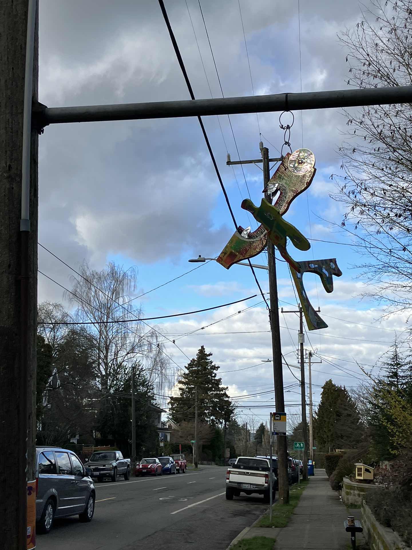 Dragon figures around at city locations