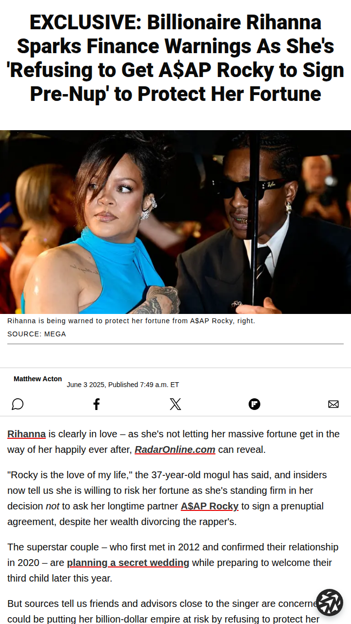 Rihanna Risks It All for Love? 💍