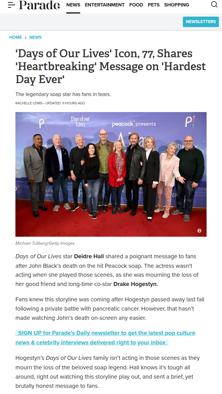 Deidre Hall’s Tears Were Real 😢
