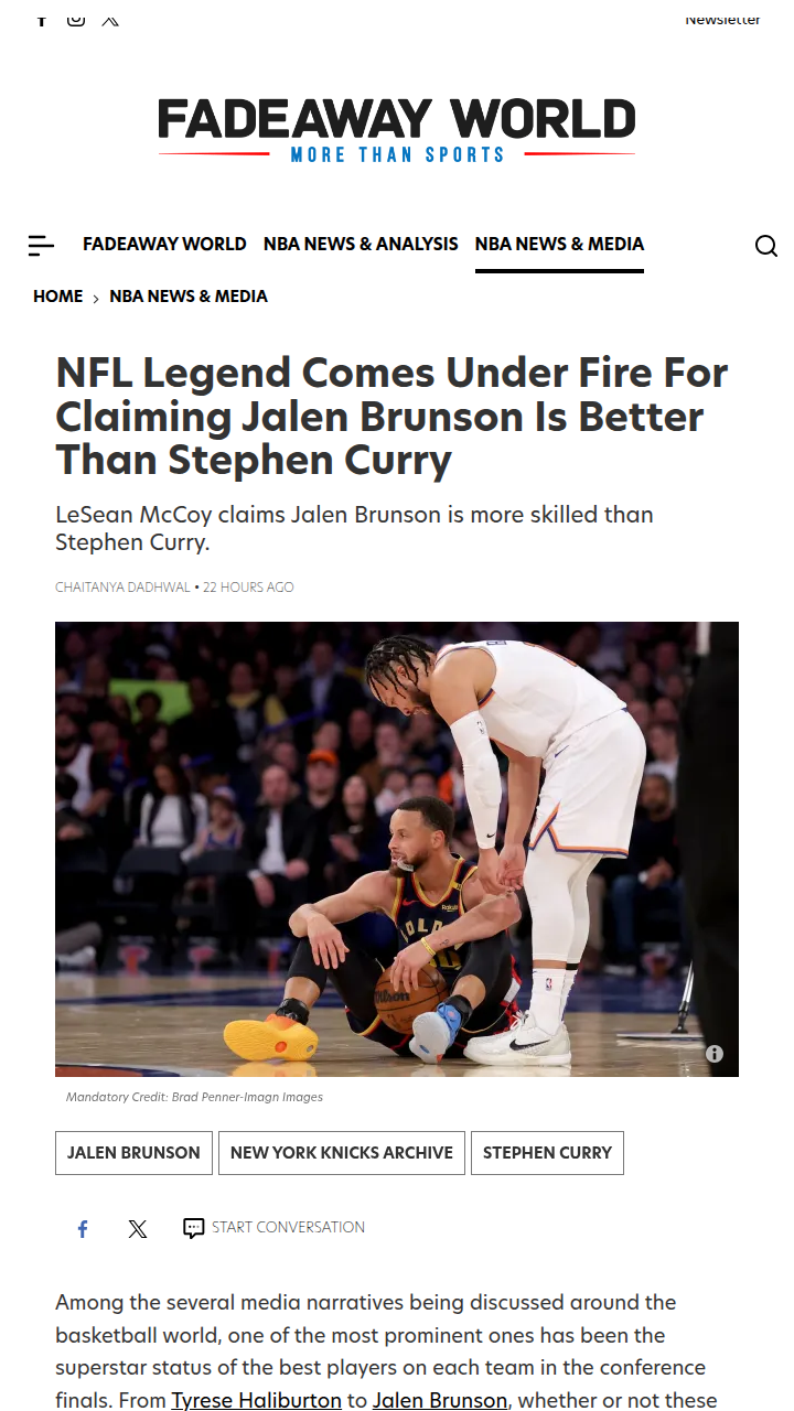Brunson vs. Steph: Hot Take or Out of Bounds?