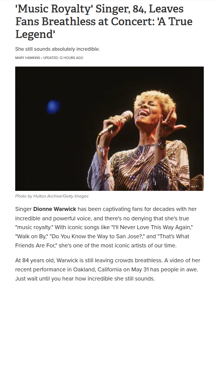 Dionne Warwick Shuts Down Lip Sync Rumors 🎤