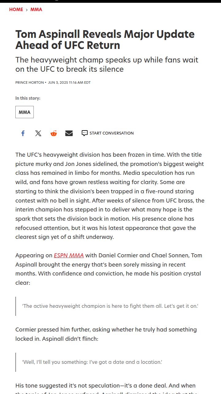 Aspinall Fires Shots: Is Bones Era Over?