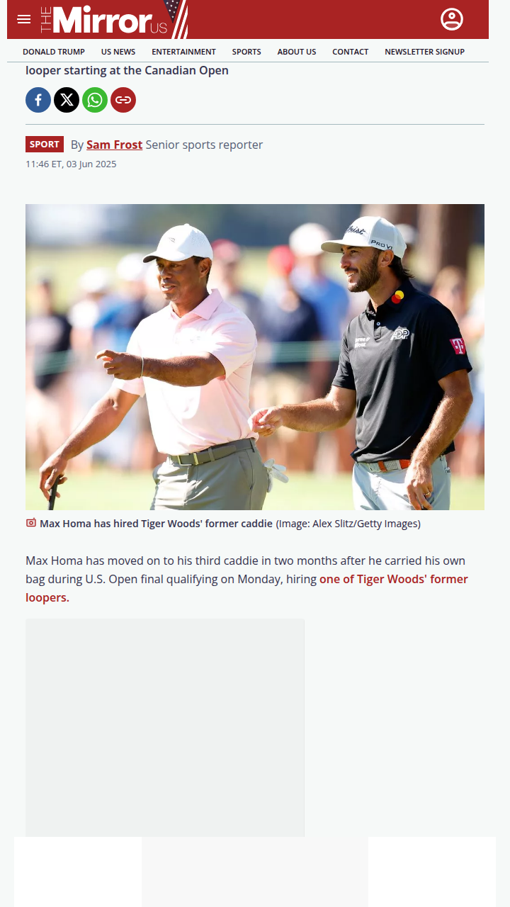 Homa’s Caddie Carousel: Can He Rebound?