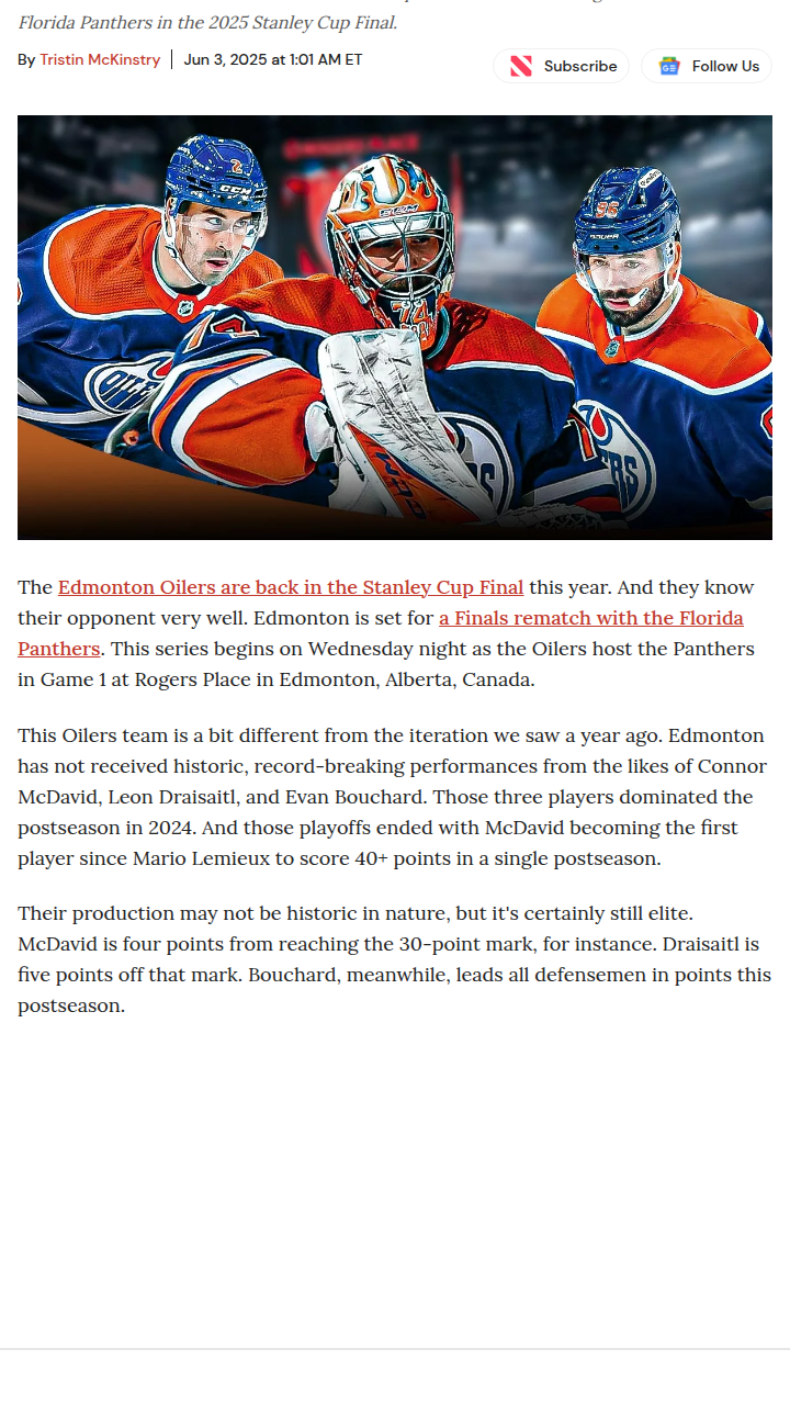 Can the Oilers’ PK Hold Up vs Panthers?