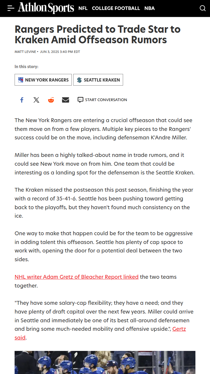 Could K'Andre Miller Anchor the Kraken D?