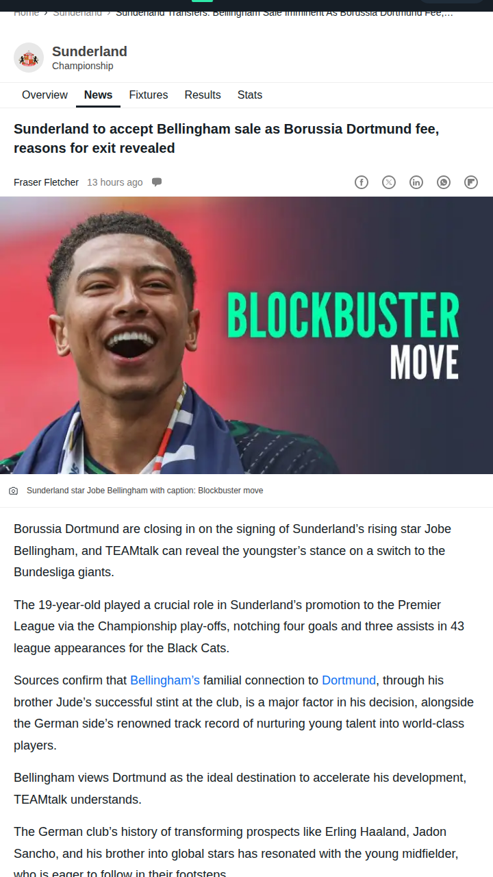 Jobe Bellingham: Black Cat to Bundesliga Star?