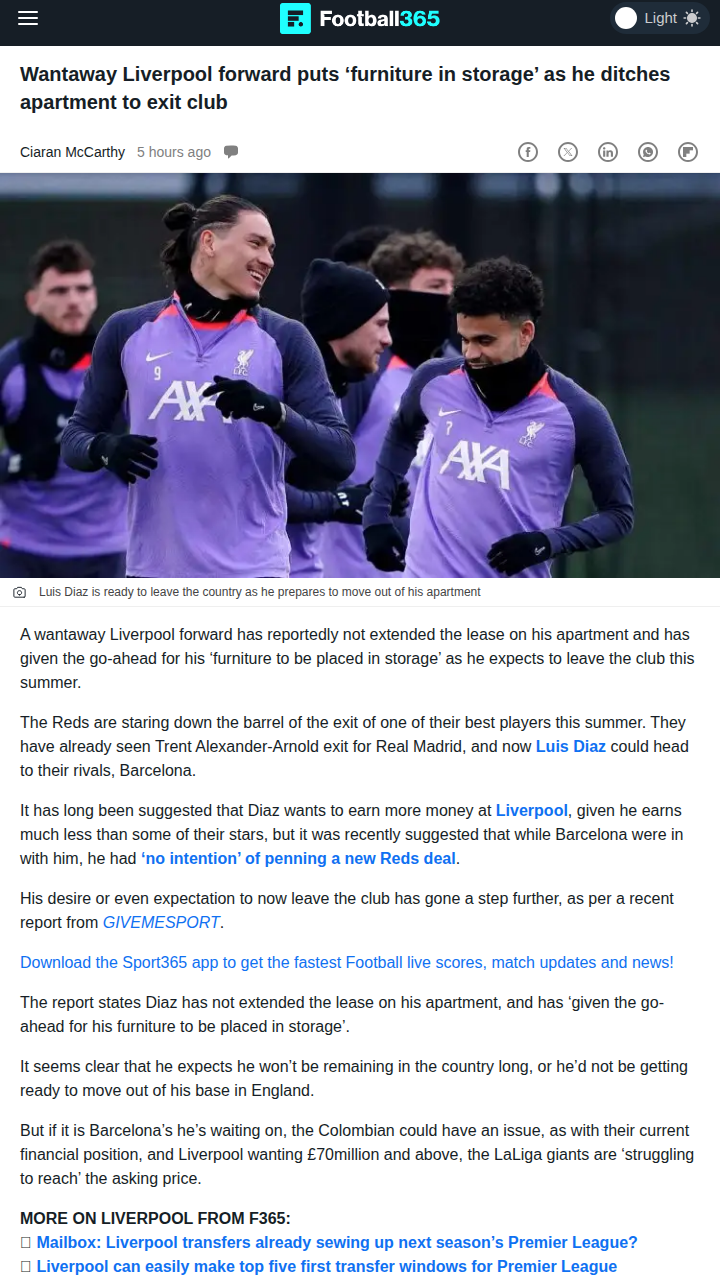 Diaz Packing Bags—Barca or Al-Nassr Next?