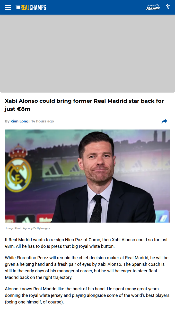 Xabi Eyes Nico Paz Return for a Steal?