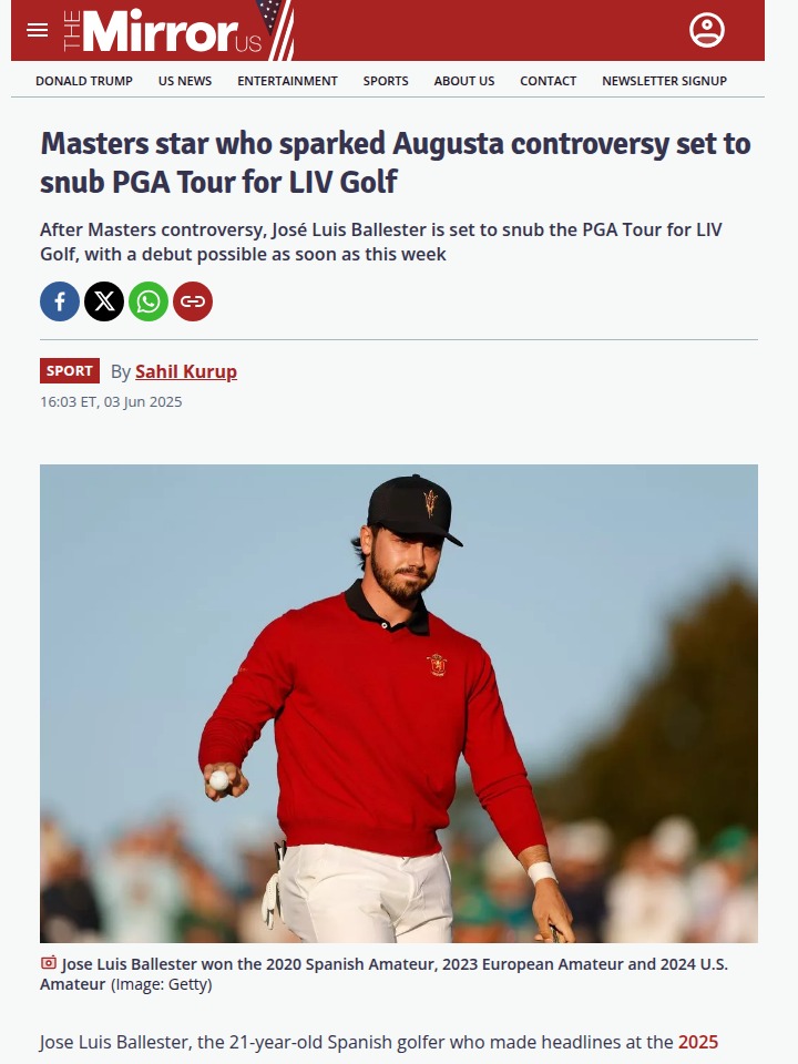 Ballester’s Augusta Drama: LIV Bound?