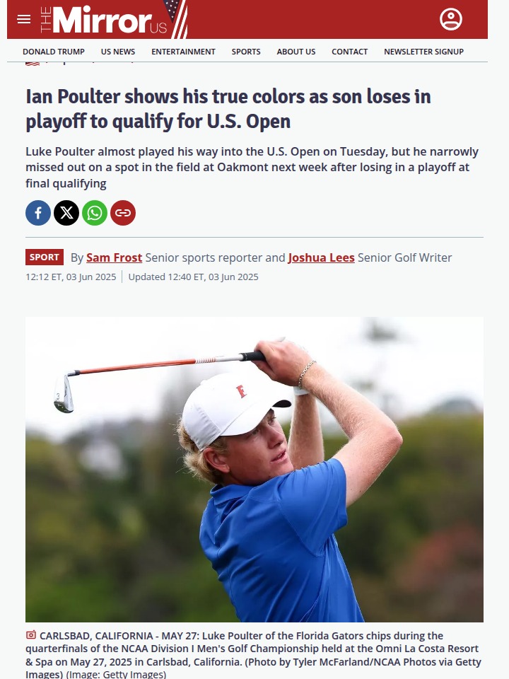 Luke Poulter’s Playoff Heartbreak at U.S. Open Qualifier
