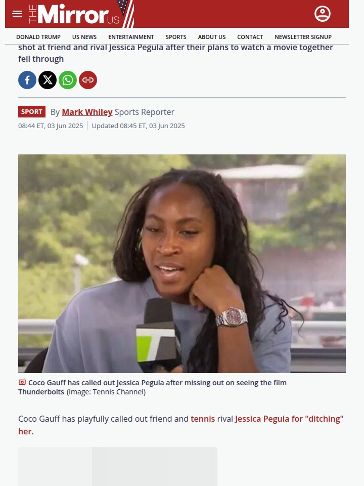 Gauff Playfully Roasts Pegula Over Movie Betrayal