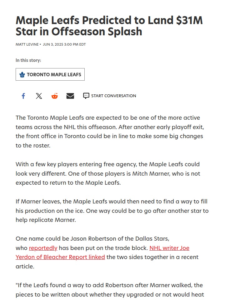 Could Robo Replace Marner in Toronto?
