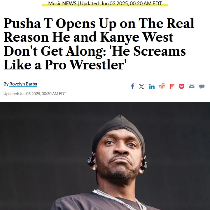 Pusha T Calls Out Kanye’s ‘Pro Wrestler’ Rants 🤯