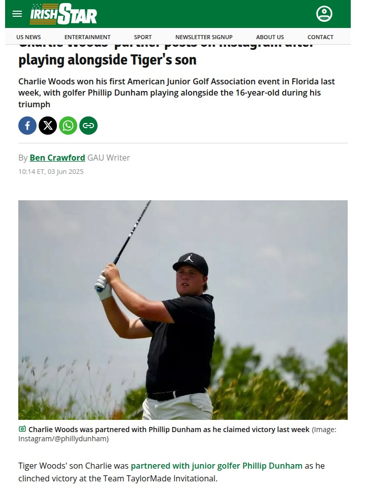 Charlie Woods Outshines at TaylorMade Showdown