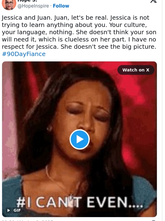 Jessica slammed for ignoring Juan’s culture 😬