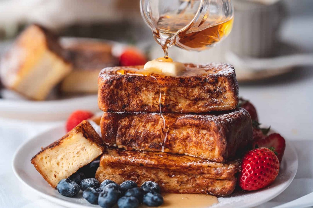 Fluffy French Toast and Maple Syrup Morning 🍞✨