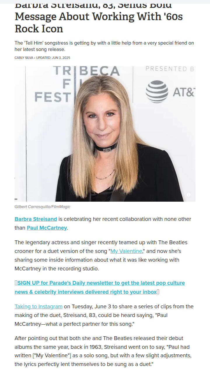 Streisand & McCartney: Secret Studio Sparks? 🎤