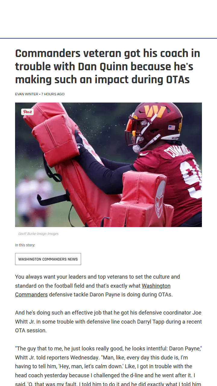 Payne Sets the Tone, Ruffles Feathers at OTAs