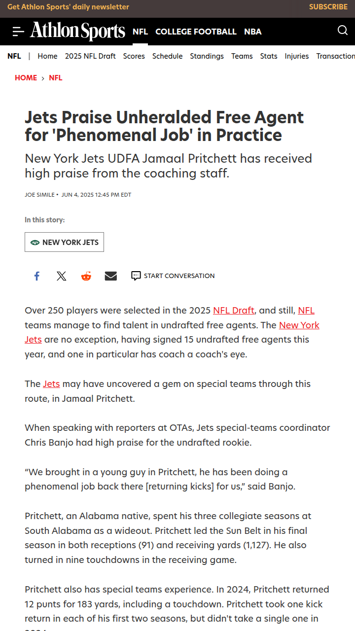 Jets’ New Return Ace? Pritchett vs. Gipson