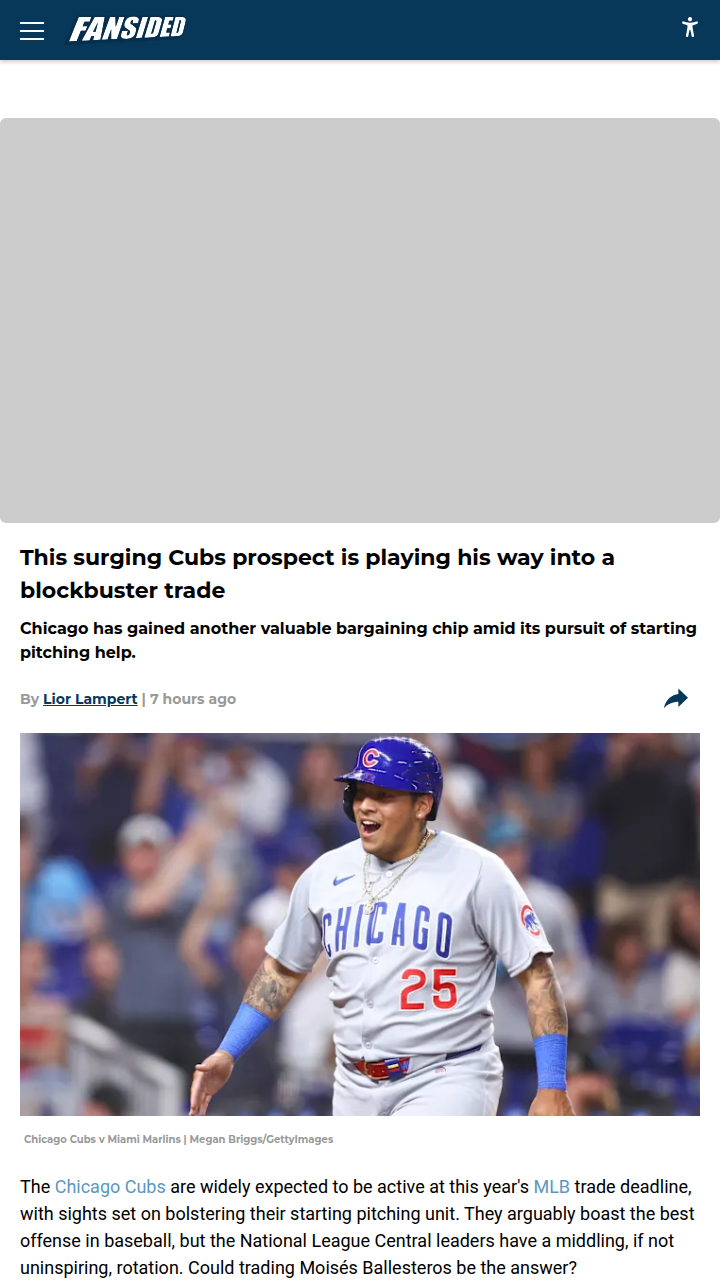 Should the Cubs Deal Ballesteros for an Ace?
