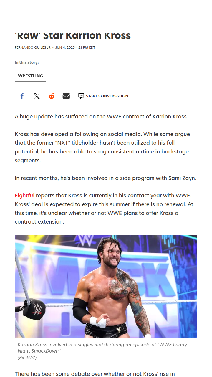 Is Karrion Kross Staying on Raw?