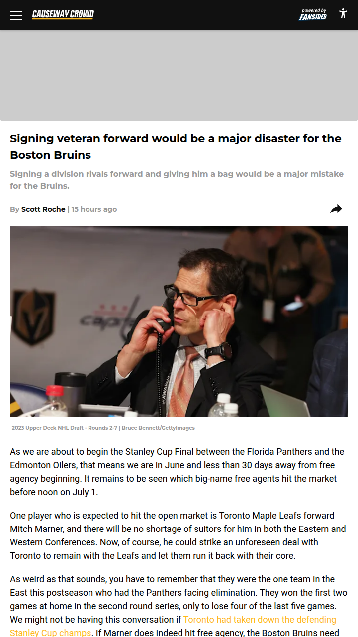 Bruins Should Steer Clear of Marner