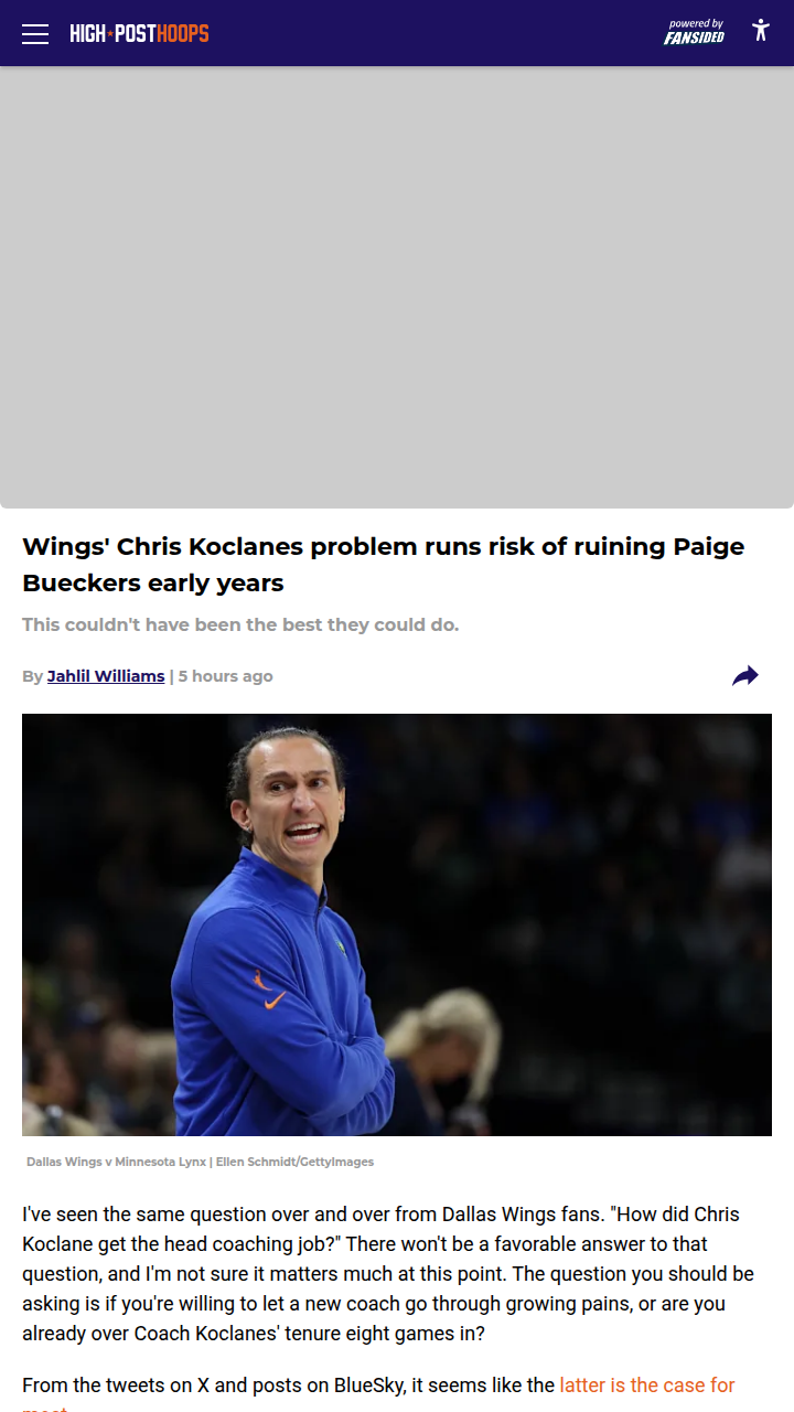 Is Coach Koclanes Holding Back Paige & the Wings?